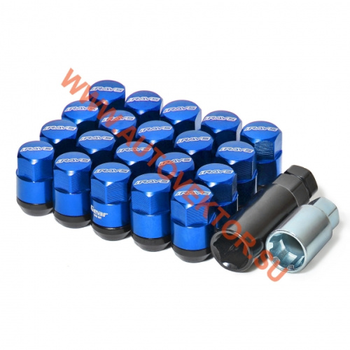 Комплект гаек M12x1.5 Конус h-35мм закрытая, Черный, Спец Ключ, Арт. M075BU