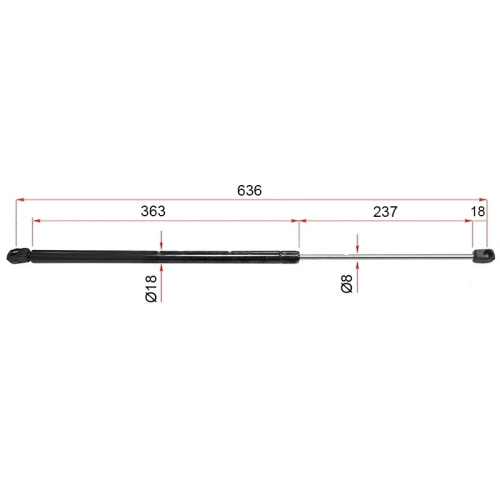 Амортизаторы крышки багажника  Citroen C4 Picasso I 2006-2013, (L=R) Арт. ST8731P2