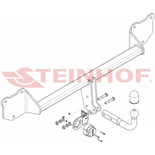Фаркоп MINI Countryman (R60) 2010-2016 для а/м  2WD(2010-2017) и 4WD(2010-2014) Steinhof Арт. M280
