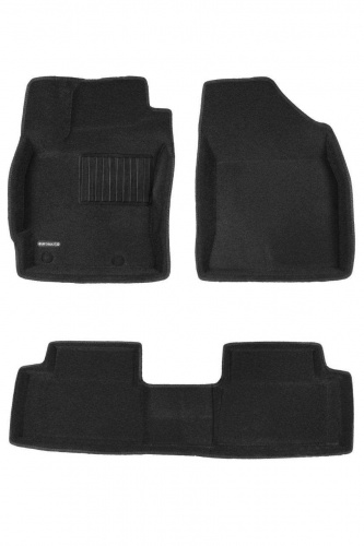 Коврики в салон Toyota Verso  2009-2012, 3D ткань Euromat Business, Черный, Арт. EMC3D005133