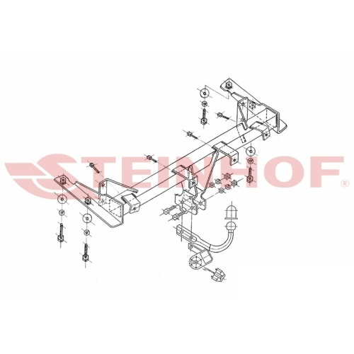 Фаркоп Volkswagen Caddy III 2004-2010 Фургон в т.ч. Maxi Steinhof Арт. V028