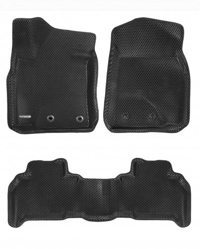 Коврики в салон Toyota Land Cruiser 200 2012-2015 FL1, 3D EVA Euromat, Черный, Арт. EM3DEVA005103