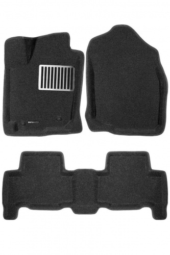 Коврики в салон Toyota RAV4 (XA30) 2005-2010, 3D ткань Euromat LUX, Черный, Арт. EM3D005126