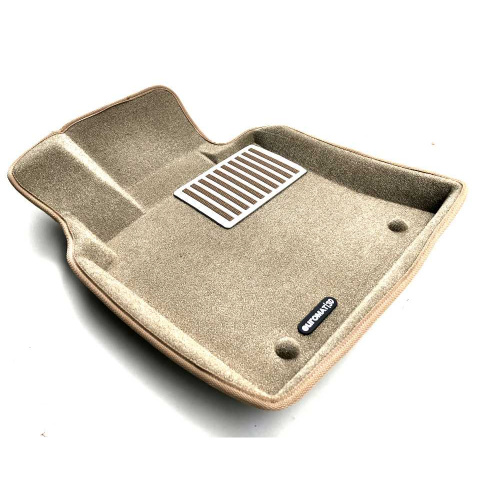 Коврики в салон BMW 7 (G11) 2015-2019 Short, 3D ткань Euromat Business, Бежевый, Арт. EMC3D001217T