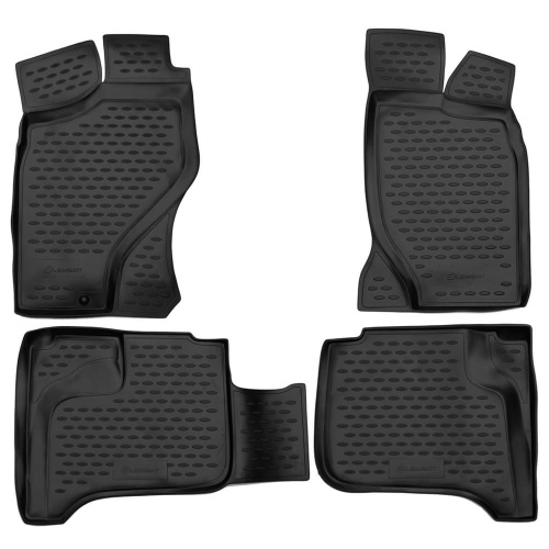 Коврики в салон Nissan NP300 2008-2015, полиуретан Element, Черный, Арт. NLC.36.25.210