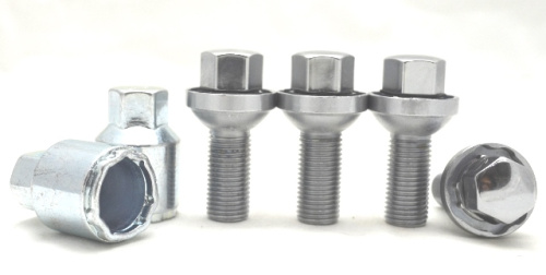 Секретные болты M14x1.5 Сфера L-28мм Хром, Спец Ключ, Арт. C684110NNI2KEY