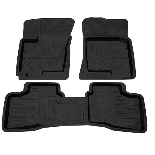 Коврики в салон Hyundai Elantra (HD) 2006-2010, резина Rezkon, Черный, Арт. 1020015100