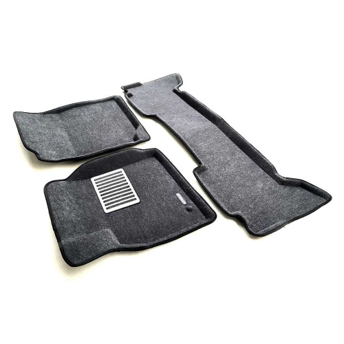 Коврики в салон Toyota Land Cruiser 100 1998-2002, 3D ткань Euromat LUX, Серый, Арт. EM3D005117G
