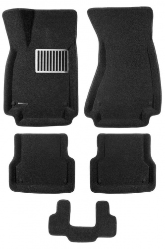 Коврики в салон Audi A6 (C7) 2011-2014 Седан, 3D ткань Euromat LUX, Черный, Арт. EM3D001107
