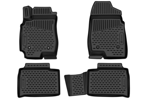 Коврики в салон FAW Besturn X80  2013-2018, полиуретан 3D Element, Черный, Арт. ELEMENT3D6217210K