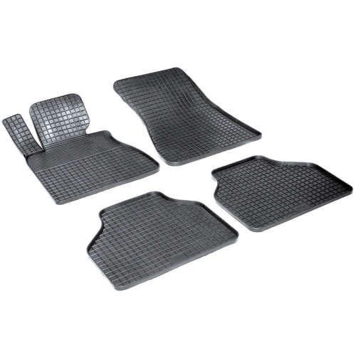 Коврики в салон BMW 7 (E65) 2005-2008 Short FL, резина Seintex "сетка", Черный, Арт. 00981