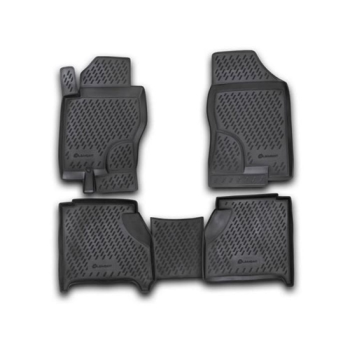 Коврики в салон Nissan Navara (D40) 2004-2010, полиуретан Element, Черный, АКПП Арт. CARNIS00007