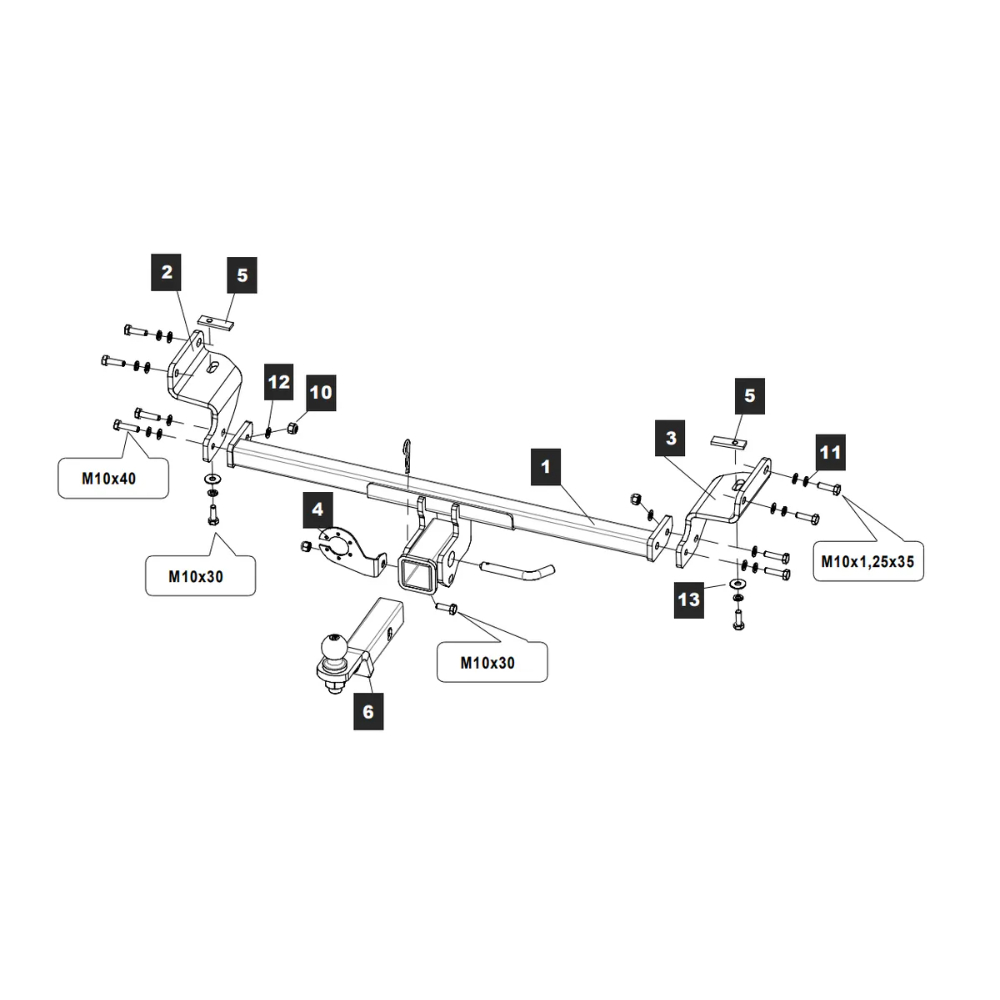 Фаркоп Hyundai Creta 2015-2020 E с антистуком TOWRUS Арт. 109168