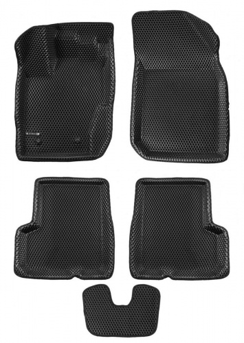 Коврики в салон Renault Duster  2010-2015, 3D EVA Euromat, Черный, Арт. EM3DEVA004200
