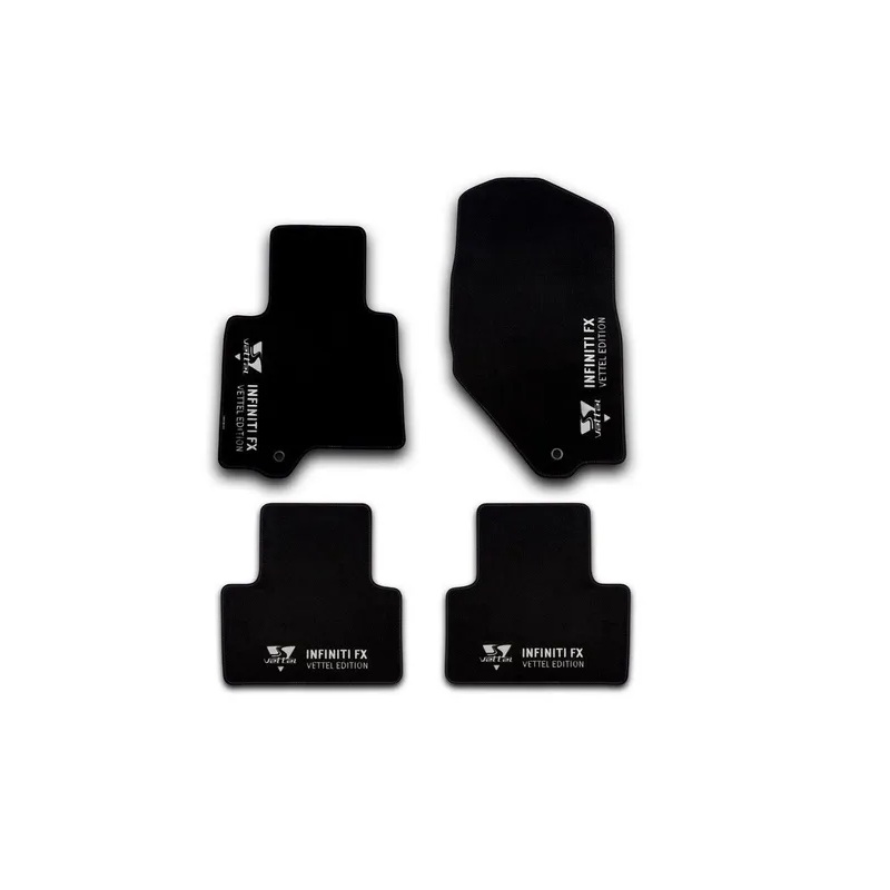 Коврики в салон Infiniti FX (S51) 2008-2012, ткань оригинал, Черный, с надписью Vettel Арт. 999TMS51VT
