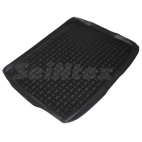 Коврик в багажник Volkswagen Golf  2003-2008 Хэтчбэк 5 дв., полиуретан Seintex, Черный, Арт. 83936