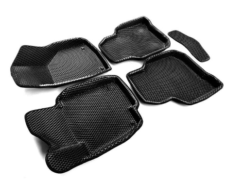 Коврики в салон Skoda Superb (3T) 2008-2013 Лифтбек, 3D EVA Euromat, Черный, Арт. EM3DEVA004509