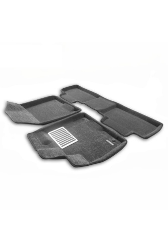 Коврики в салон GAC GS8  2021-, 3D ткань Euromat LUX, Серый, Арт. EM3D001432G