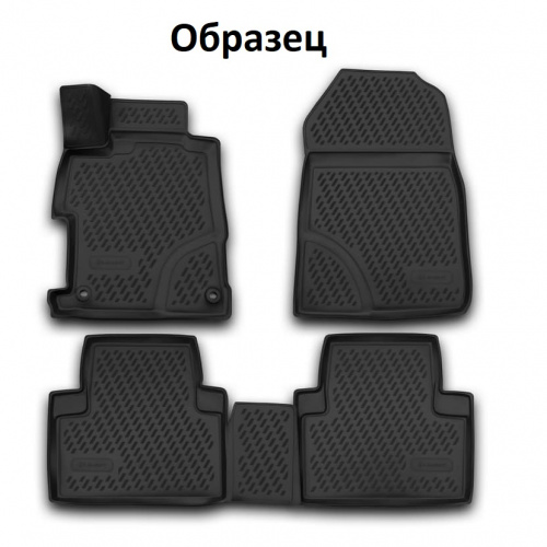Коврики в салон Honda Civic 2011-2015 Седан, полиуретан Aileron, Черный, Арт. 60713