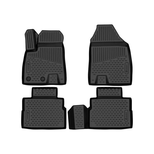 Коврики в салон Jetour Dashing 2022-, полиуретан 3D Element, Черный, 4WD Арт. ELEMENT3DAN1048210K