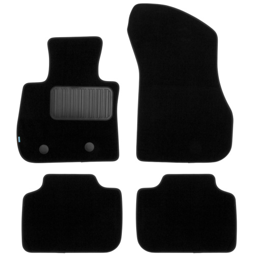 Коврики в салон BMW X1 (F48) 2015-2019, текстильные Klever premium, Черный, Арт. KLEVER03053922110KH
