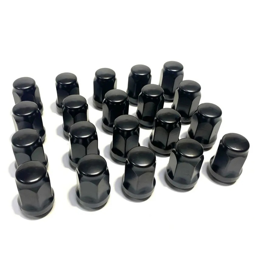 Комплект гаек M12x1.25 Конус h-35мм закрытая, Черный, Ключ 19, Арт. KK801444HT/BC