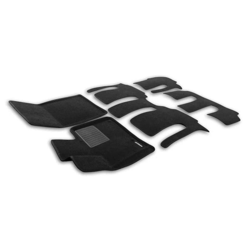 Коврики в салон GAC GN8 2020-, 3D ткань Euromat Business, Черный, на 3 ряда Арт. EMC3D001434