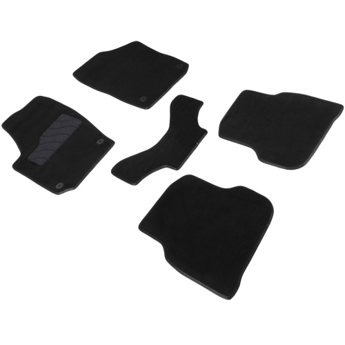 Коврики в салон Volkswagen Polo  2015-2020 FL Седан, ткань Seintex Lux, Черный, Арт. 91278