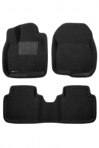 Коврики в салон Honda CR-V  2016-2020, 3D ткань Euromat Business, Черный, Арт. EMC3D002614