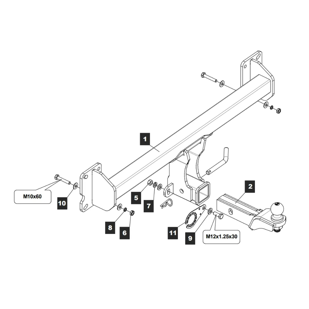 Фаркоп Volvo XC60 II 2017-2021 (E с антистуком) TOWRUS Арт. 259514