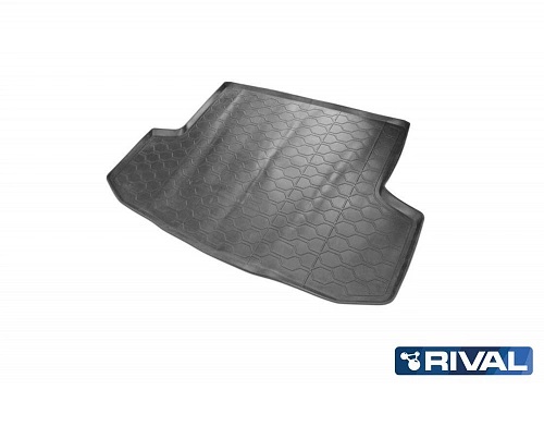 Коврик в багажник Chevrolet Aveo (T200) 2002-2007 Седан, полиуретан Rival, Черный, Арт. 11301005
