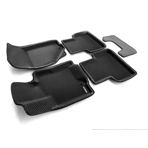 Коврики в салон Infiniti QX50  2015-2017 FL, 3D EVA Euromat, Черный, Арт. EM3DEVA002803