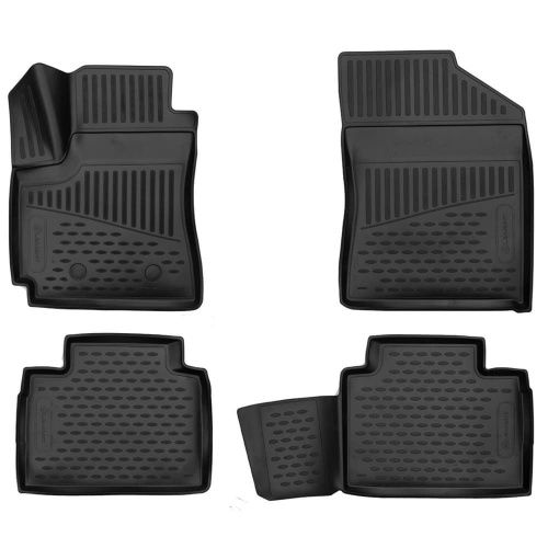 Коврики в салон FAW Besturn X40  2016-2023, полиуретан 3D Element, Черный, Арт. ELEMENT3DA08787210K