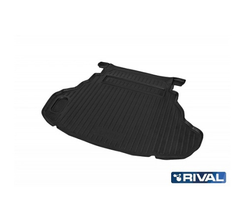 Коврик в багажник Toyota Camry (XV50) 2011-2014, полиуретан Rival, Черный, для механической спинки Арт. 15701003