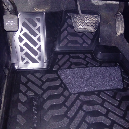 Коврики в салон Toyota Highlander (U40) 2007-2010, полиуретан Aileron, Черный, Арт. 61942