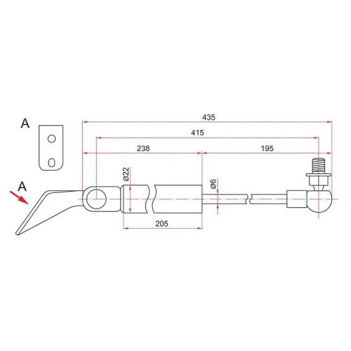 Амортизаторы крышки багажника Nissan Tiida 2004-2012 5 дв., правая (R) Арт. ST90450EL00A