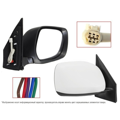 Зеркало боковое  Toyota Land Cruiser 200 2007-2012 Рег-ка/Скл-ние/5кон-в, справа (R) Арт. STTY929401