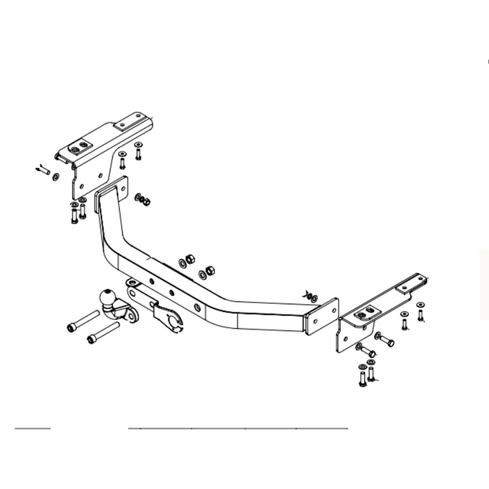 Фаркоп Toyota Land Cruiser Prado (J150) 2020-2023 FL3 5 дв. для комплектации ToyotaBlack Onyx  BALTEX Арт. 249461