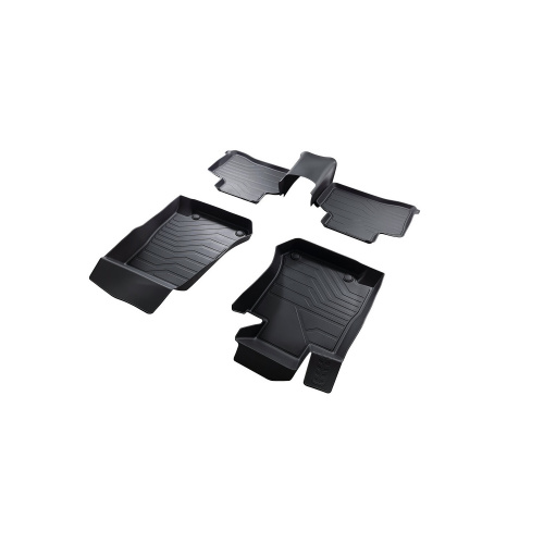 Коврики в салон Mercedes GLC (X253) 2015-2019, резина 3D SRTK LUX, Черный, Арт. 3D.MB.GLC.15G.08013