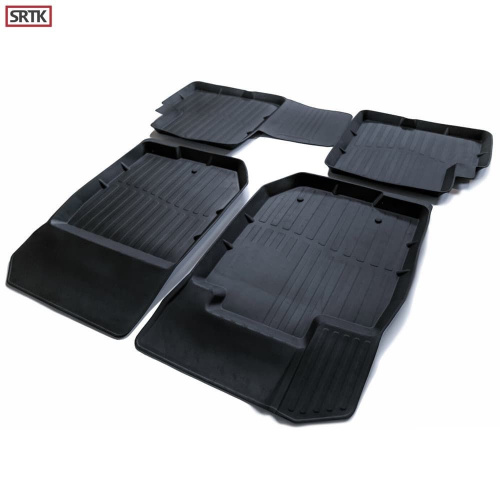 Коврики в салон Renault Logan  2004-2009, резина 3D SRTK Premium, Черный, Арт. PR.RN.LOG.04G.02X35