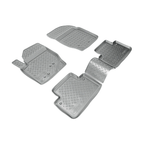 Коврики в салон Volvo XC90  2002-2006, полиуретан 3D Norplast, Серый, Арт. NPLPO9690G