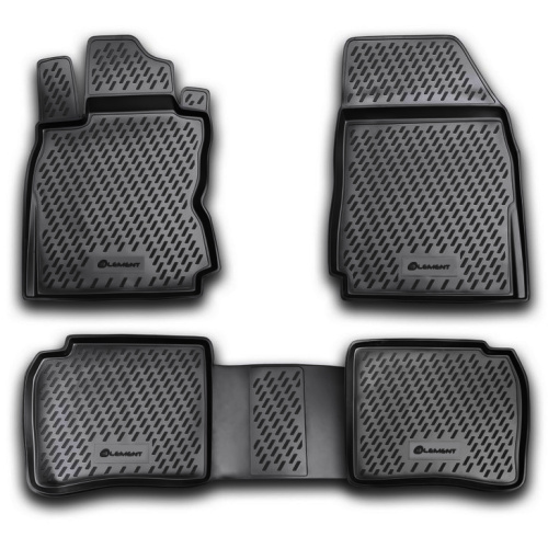 Коврики в салон Nissan Note (E11) 2005-2008, полиуретан Element, Черный, Арт. CARNIS00011