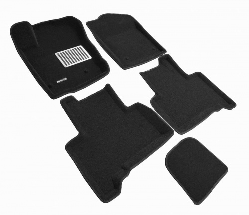 Коврики в салон Haval H9  2014-2017, 3D ткань Euromat LUX, Черный, Арт. EM3D001406