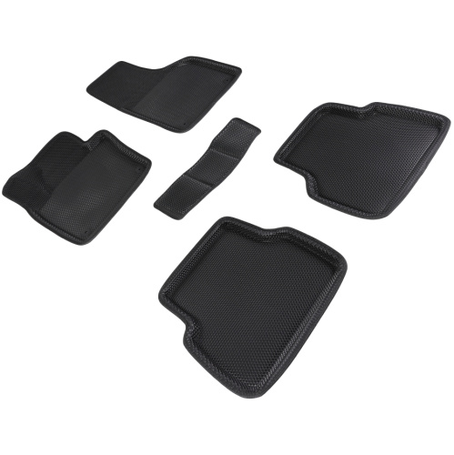 Коврики в салон Volkswagen Tiguan  2007-2011, 3D EVA Seintex "сота", Черный, Арт. 95450