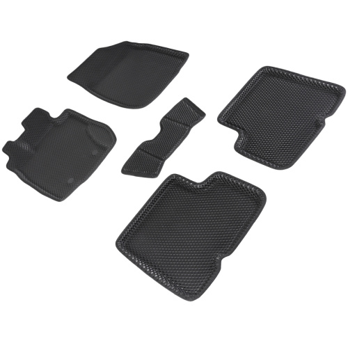 Коврики в салон Renault Duster  2010-2015, 3D EVA Seintex "ромб", Черный, Арт. 95228