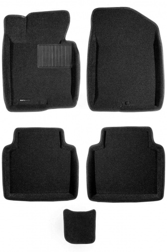 Коврики в салон Hyundai i40 2011-2015 Универсал, 3D ткань Euromat Business, Черный, Арт. EMC3D002912