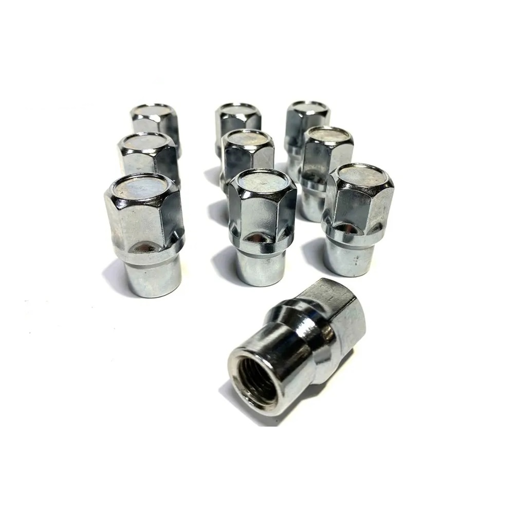 Гайка колеса M12x1.5 Конус с носиком h-36мм закрытая, Хром, Ключ 19, Арт. D1001215