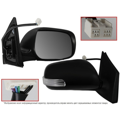 Зеркало боковое  Toyota Corolla (E140/E150) 2008-2013 FL Седан Обогрев/Рег-ка/Повт-ль пово-та/Скл-ние/9конт, справа (R) Арт. ST160082