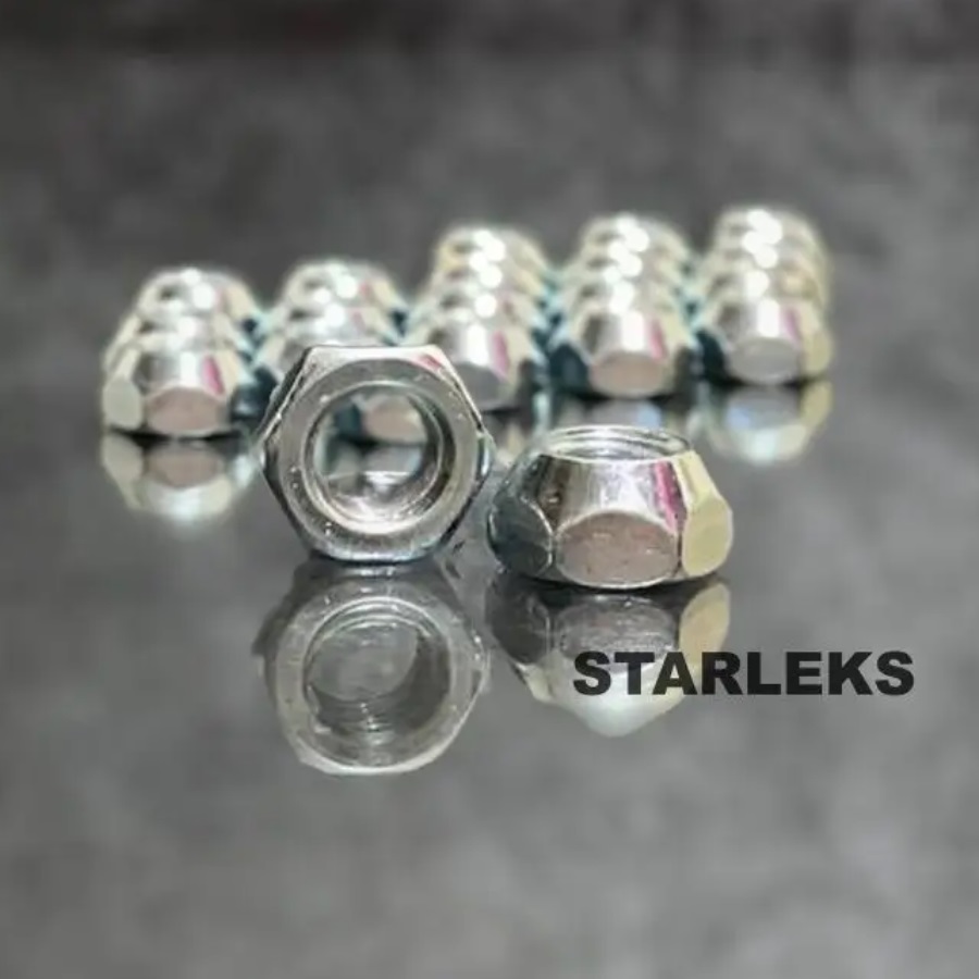Гайка колеса M14x1.5 Конус h-16мм открытая, Цинк, Ключ 22, Арт. 700048(22)