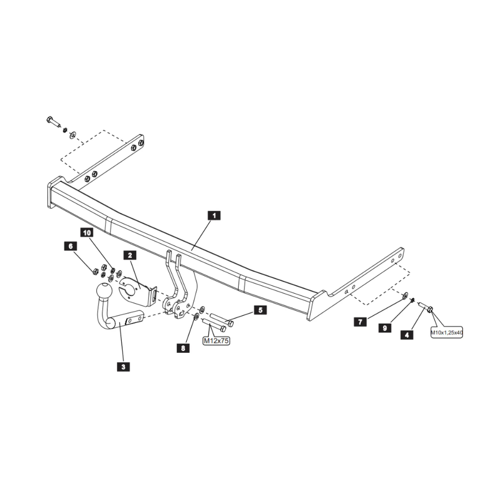 Фаркоп Skoda Octavia (A5) 2004-2009 Универсал BALTEX Арт. 21199612
